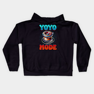 YoYo Mode On Retro Spinner Enthusiast YoYo Hobbyist Vintage Kids Hoodie